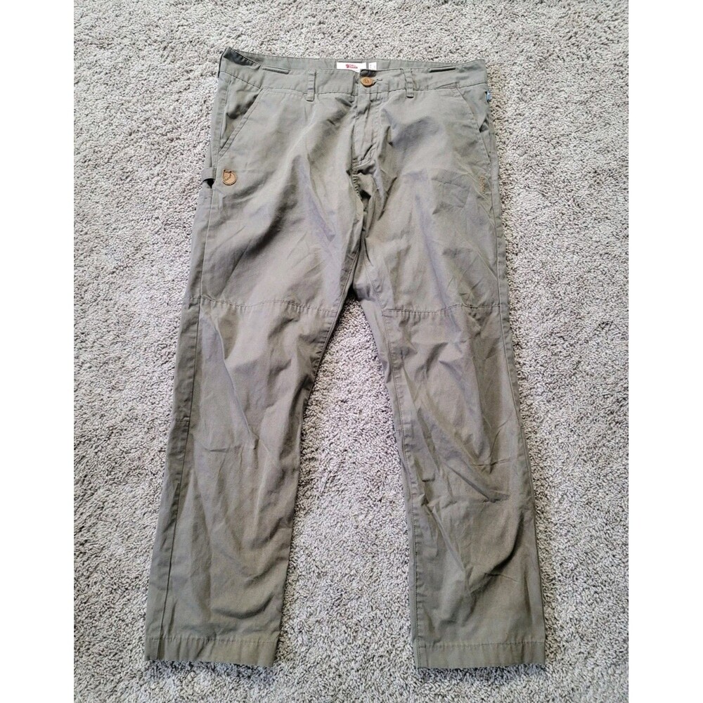 Fjallraven G-1000 Sormland Tapered Outdoor Trouser Pants 34x29 Brown Regular Fit